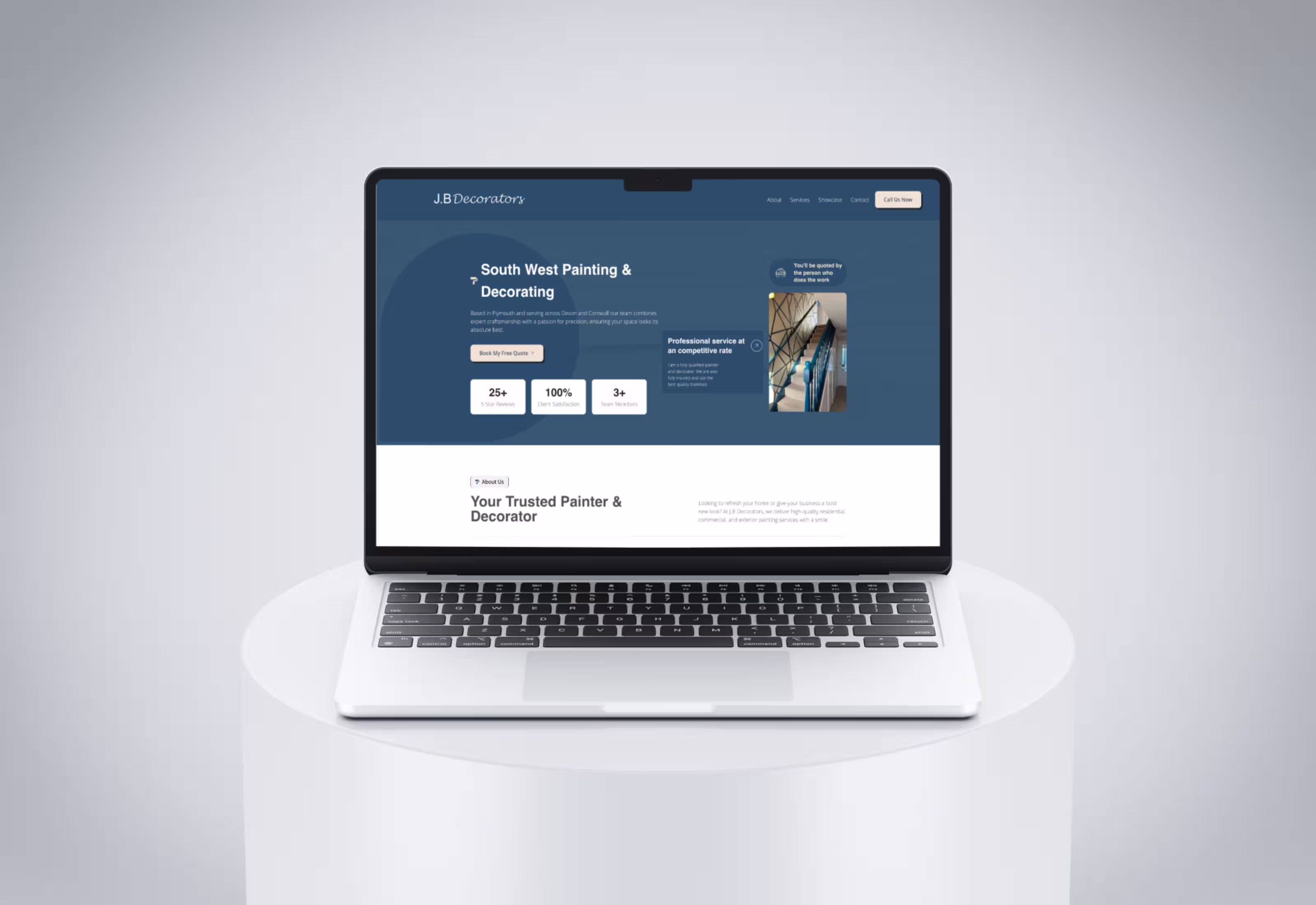 Website built for J.B Decorators