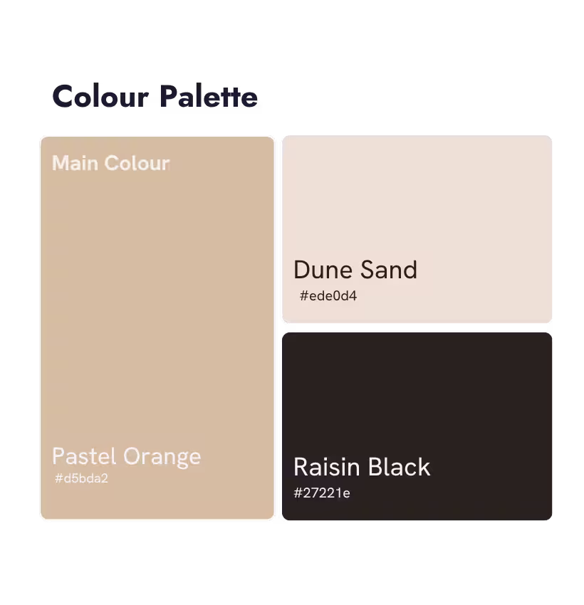 The brand colour palette created for Novus Flooring