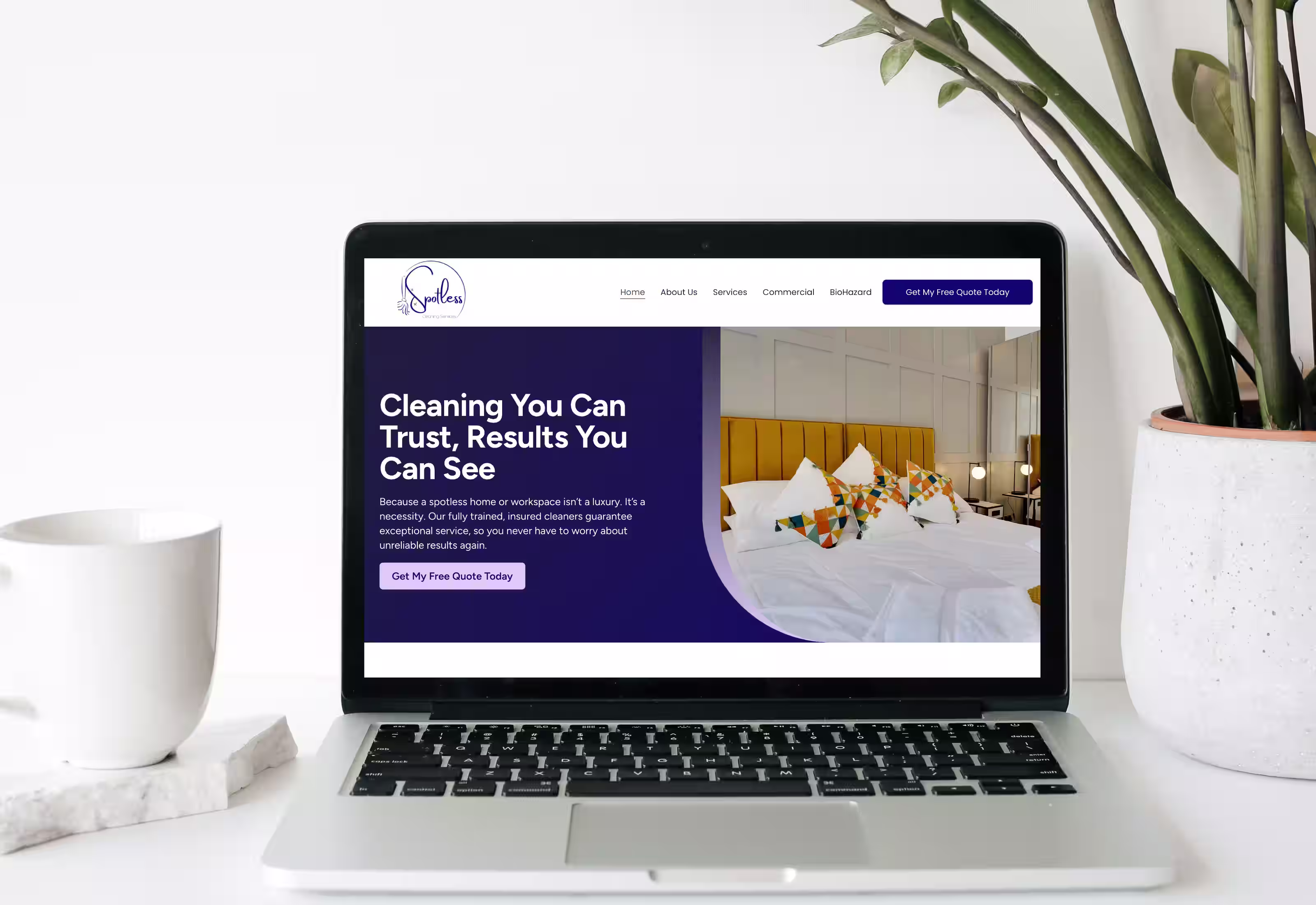 Website built for Spotless Cleaning Limited